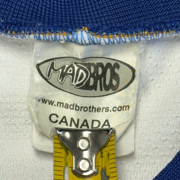 Charlestown Chiefs Hockey Jersey Mens XXL 28.5x32 White Madbros Hanson #16 - Picture 7 of 10